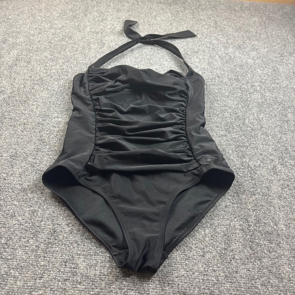 DISNEY Parks Women’s Black One Piece Halter Bathing Suit size: Small - Picture 1 of 9